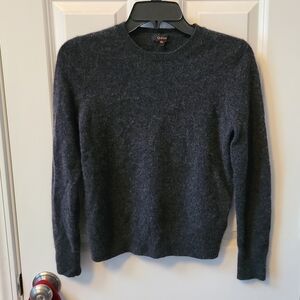 Quince Cashmere XS Crewneck Charcoal Gray Sweater
